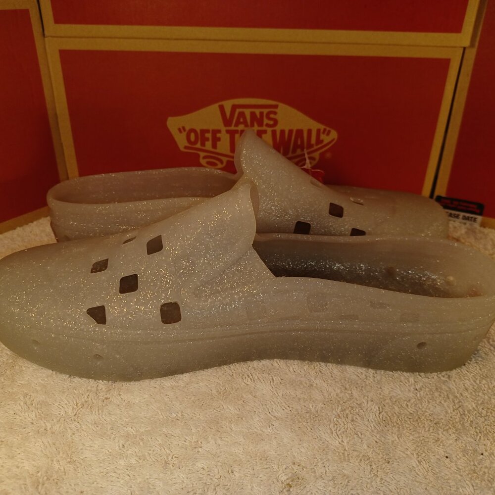 Vans  Unisex Mule T Slip On (Glitter Gray) VN0005V8GF - Picture 10 of 12